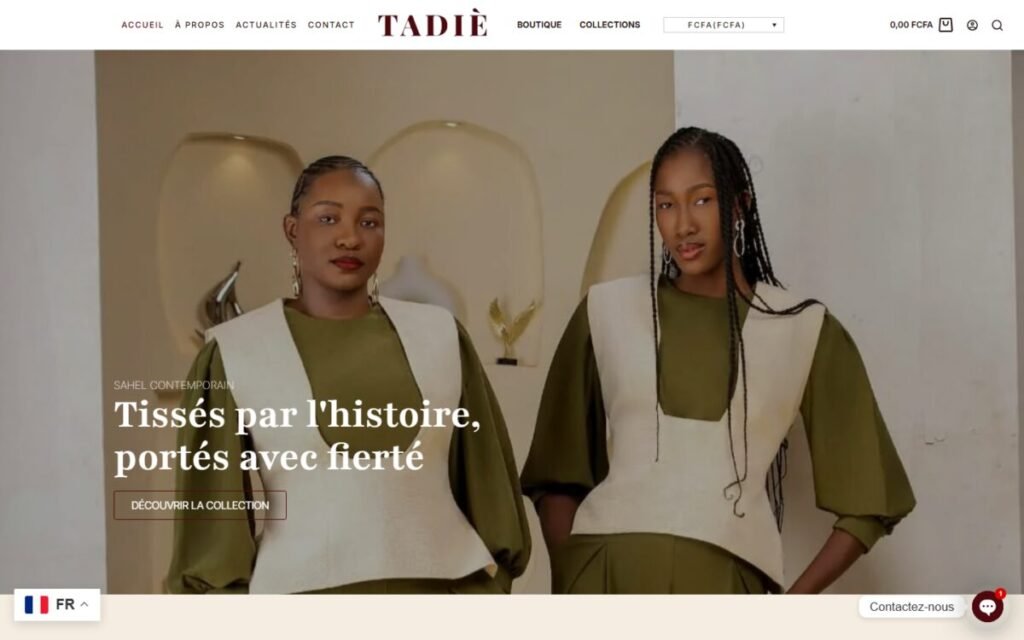 Boutique en ligne de Maison Tadiè, mode africaine